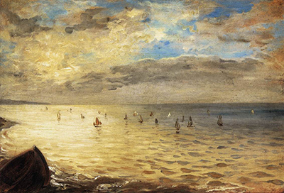 Sea Viewed from the Heights of Dieppe Eugene Delacroix